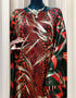 Muslim Abaya Dress in African Design with Loose Darts Pattern Printing